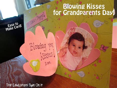 Grandparents day card making handmade/ easy and beautiful card for grandparents day / handmade cards in this video i am showing how grandparents day card mak. Handprint Card - The Educators' Spin On It