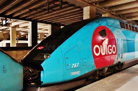 A Ouigo Low Cost High Speed Train In France Editorial Image Image Of