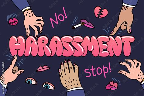 Sexual Harassment Concept Illustration With The Words Sexual