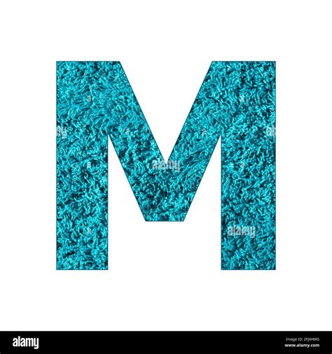 Letra M Mayúscula Fondo De Toalla Azul Fotografía De Stock Alamy