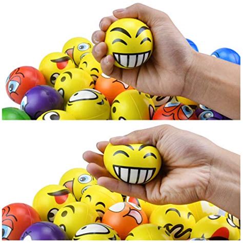 Emoji Stress Ball 24 Pcs Foam Party Favor Balls Squashy Balls 25 Inch
