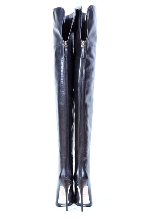 ALINA70 Black Overknee Stiefel Overknee Boots Overknees