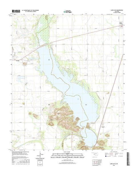 Mytopo Lake Altus Oklahoma Usgs Quad Topo Map