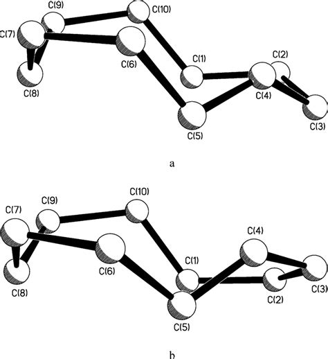 Conformation Of The 10 Membered Ring In Compounds 1 And 2 Figure 4a