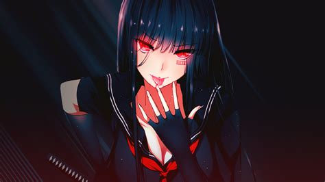 Top 140 Anime Girl With Black Hair And Red Eyes