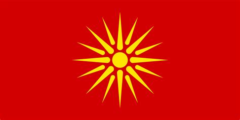 Macedonia flag image for printout, free download and activities for students. Interesting facts about Macedonia | Just Fun Facts