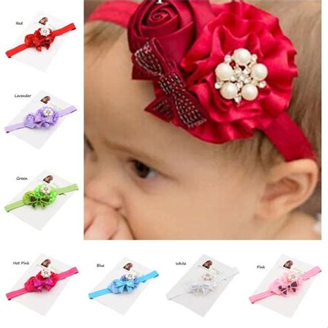 Mhssun 5pcslot Rose Flower Baby Girls Headbands Hairbands Fashion