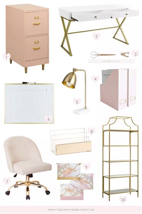 Affordable Pink And Gold Office Decor Diary Of A Debutante