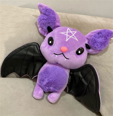 Dark Series Plush Bat Toy Black Or Purple Galaxy Bat Stuffed Etsy Uk