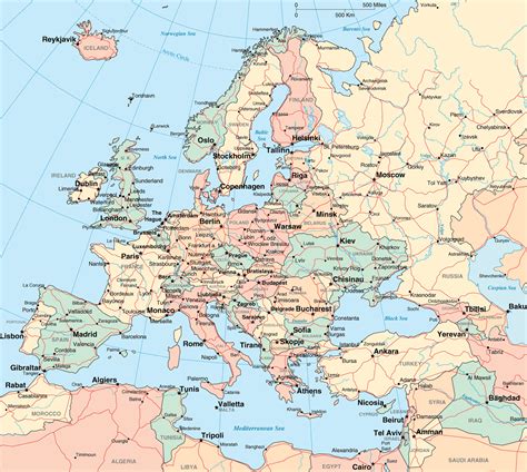 Europe Map Travel