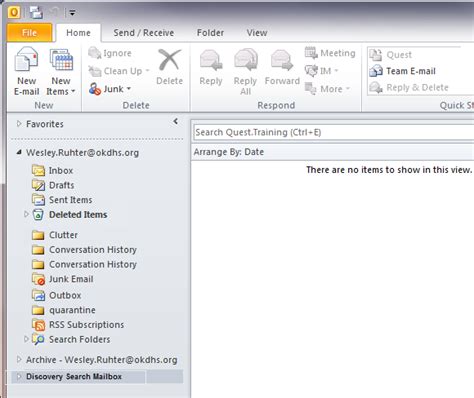 Microsoft Outlook 2010 How To Use A Shared Outlook Mailbox Quest