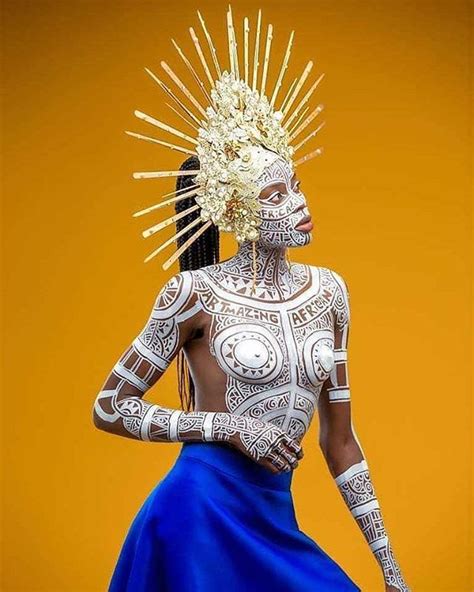 The Art Of Lines Body Art By Femiy Artmazing African Headpiece By