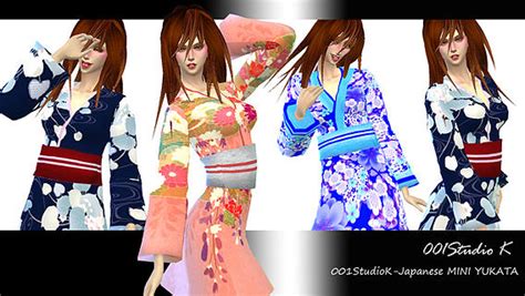 Japanese Mini Yukata Outfit At Studio K Creation Sims 4 Updates