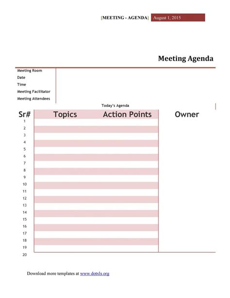 Sample 46 Effective Meeting Agenda Templates Templatelab Agenda