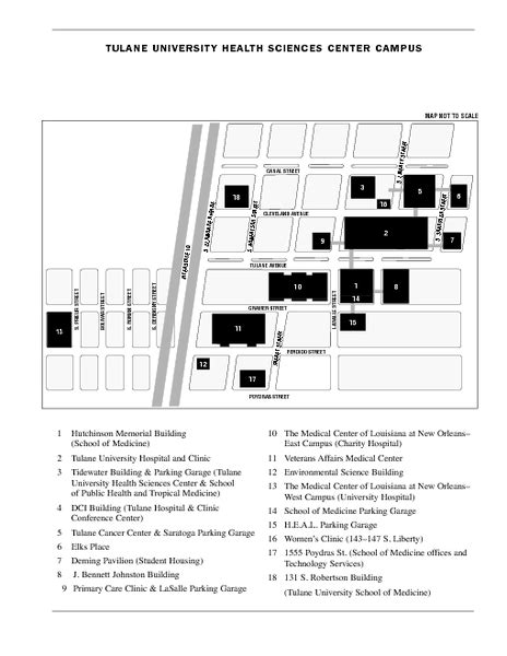 Tulane Uptown Campus Map