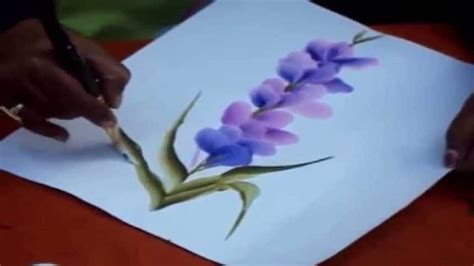 Different types of flowers from one stroke painting - Simple Craft Ideas