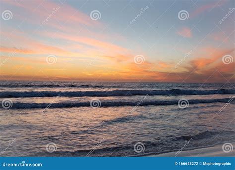 Colorful Sunset Over A Tropical Ocean Resort Stock Photo Image Of