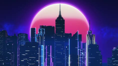 Synthwave City Retro Neon 4k Hd Artist 4k Wallpapers Images