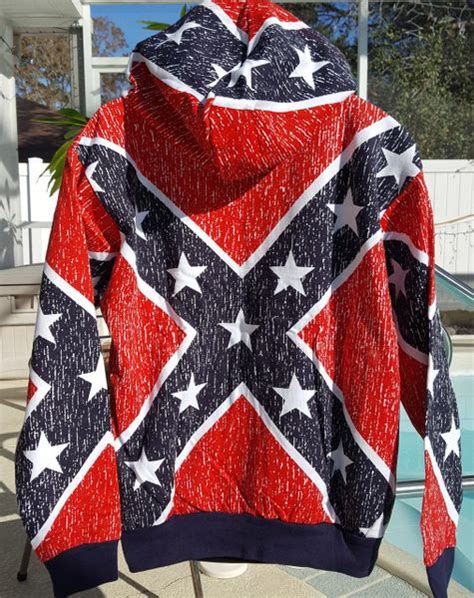 Confederate Flag Hoodie With Zipper Dl Grandeurs Confederate And Rebel Goods