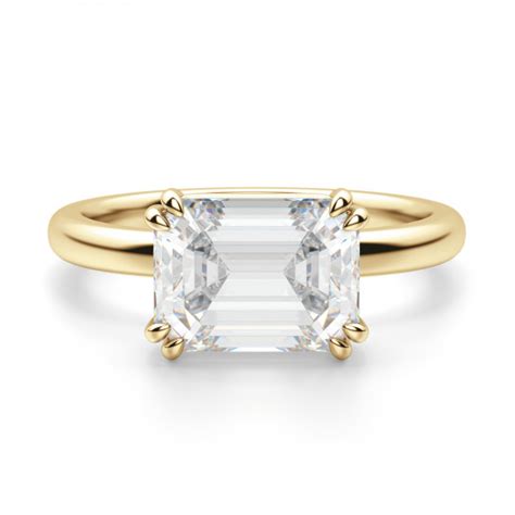 Diamond Nexus East West Classic Emerald Cut Engagement Ring