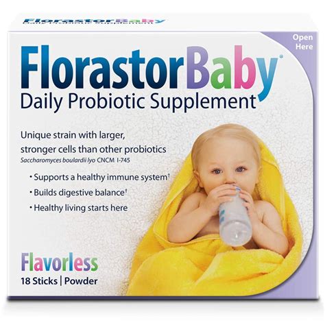 4 Pack Florastor Baby Daily Probiotic Supplement 18 Powder Packets