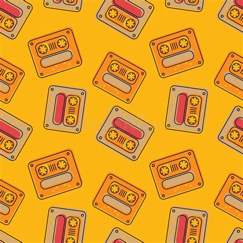 Funky Tape Mix Seamless Pattern Stock Vector Illustration Of Plastic