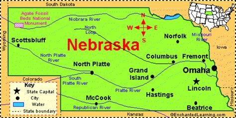 Nebraska Facts Map And State Symbols