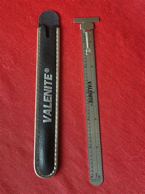 Valentine 6 Stainless Steel Depth Gauge Ruler Executive 32nds64ths