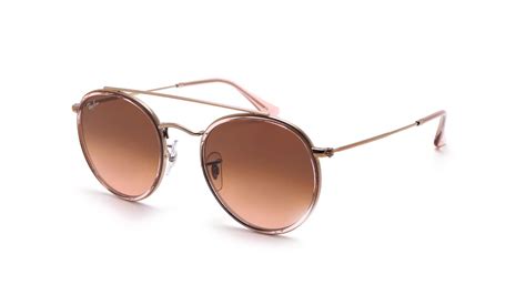 Sunglasses Ray Ban Round Double Bridge Pink Rb3647n 9069a5 51 22