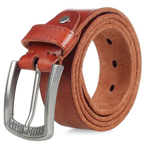 Disiwei Retro Belts Genuine Cow Leather Alloy Buckle Men Personality