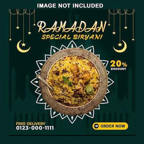 Ramadan Special Food Banner Design Facebook E Instagram Template Psd