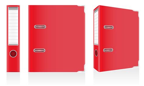 Folder Red Binder Metal Rings For Office Vector Illustration 513293