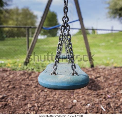 Closeup Swing Seat Playground Stock Photo 195717500 Shutterstock