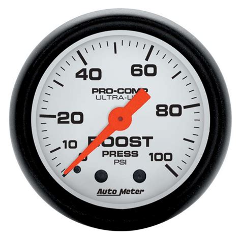 Auto Meter Phantom Mechanical Boost Gauge 0 100 Psi 2 116 Inch
