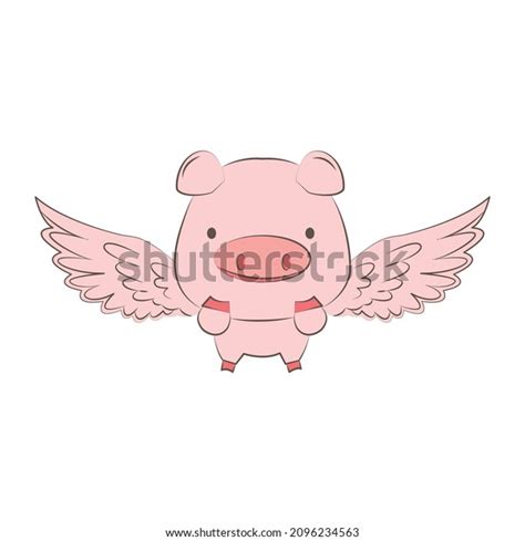 Vector Cute Angel Pig Cartoon Design Stock Vector Royalty Free