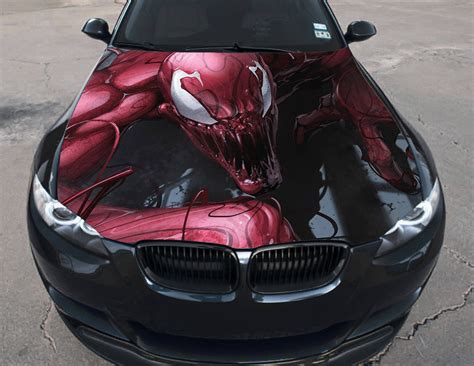 Vinyl Car Hood Full Color Wrap Graphics Decal Carnage The Etsy