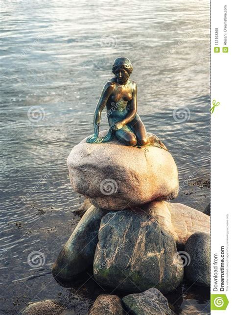 View Of The Little Mermaid Statue In Copenhagen Denmark