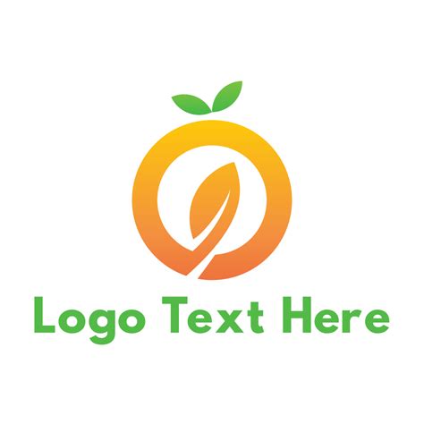 Orange Leaf Fruit Logo Brandcrowd Logo Maker Brandcrowd