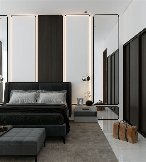 Modern Villa Bedroom Interior 01 On Behance