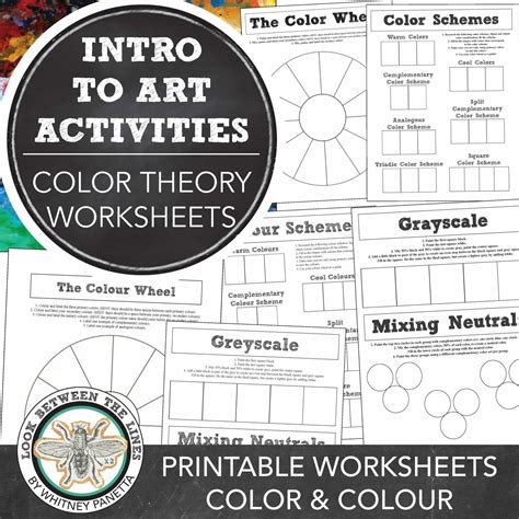 Color Theory And Color Mixing Worksheets Look Between The Lines