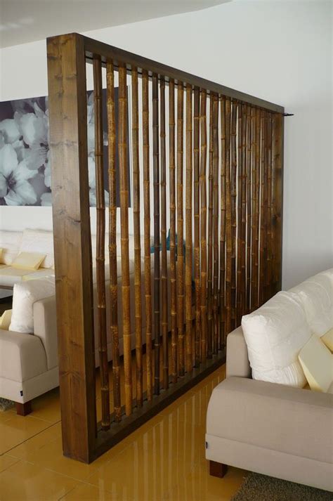 Bambú Y Aveto Tratapo Para Separador Bamboo Room Divider Living Room