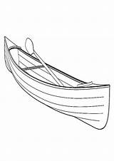 Coloring Canoe Boat Popular sketch template