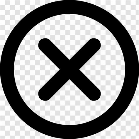 X Mark Symbol Check Black And White Transparent Png