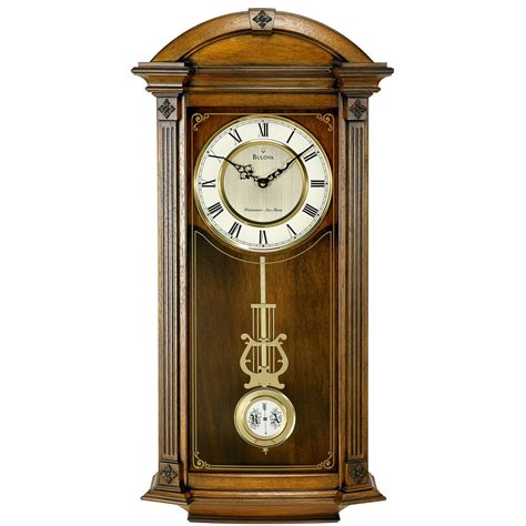 Pendulum Wall Clock With Triple Chime Bulova Hartwick C4331