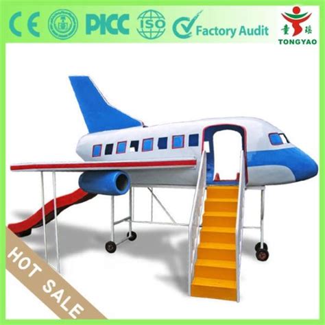 China Children Playground Plane Model With Slide Playground Firberglass