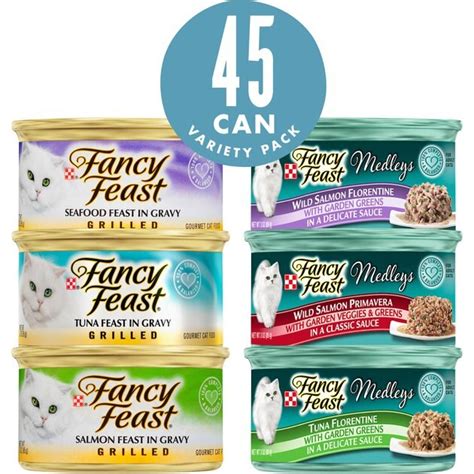 Fancy Feast Seafood Collection Variety Pack Canned Cat Food 3 Oz Case