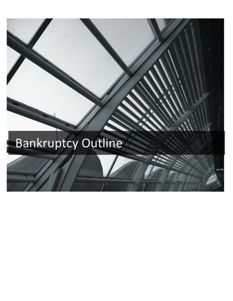 08 Bankruptcy Outline Fall