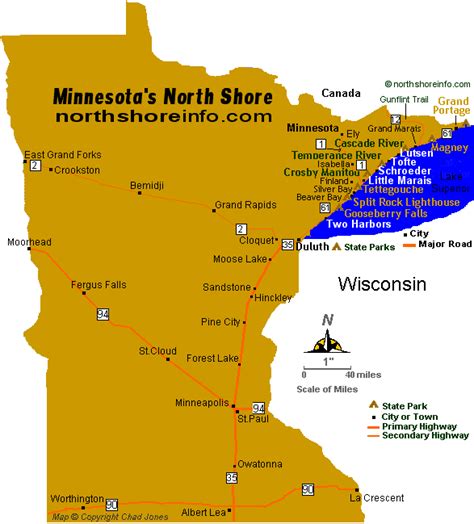 Maps Minnesota North Shore Hwy 61 Travel Info