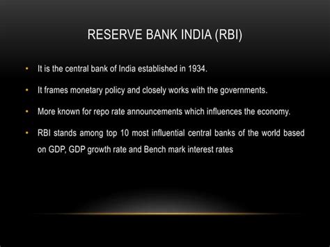 Rbi S Monetary Policy