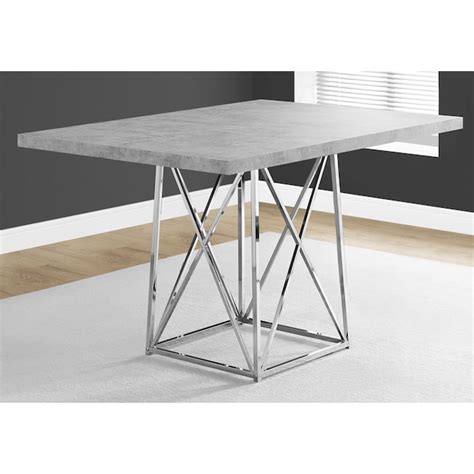 Monarch Specialties Grey Cement Lookchrome Contemporarymodern Dining